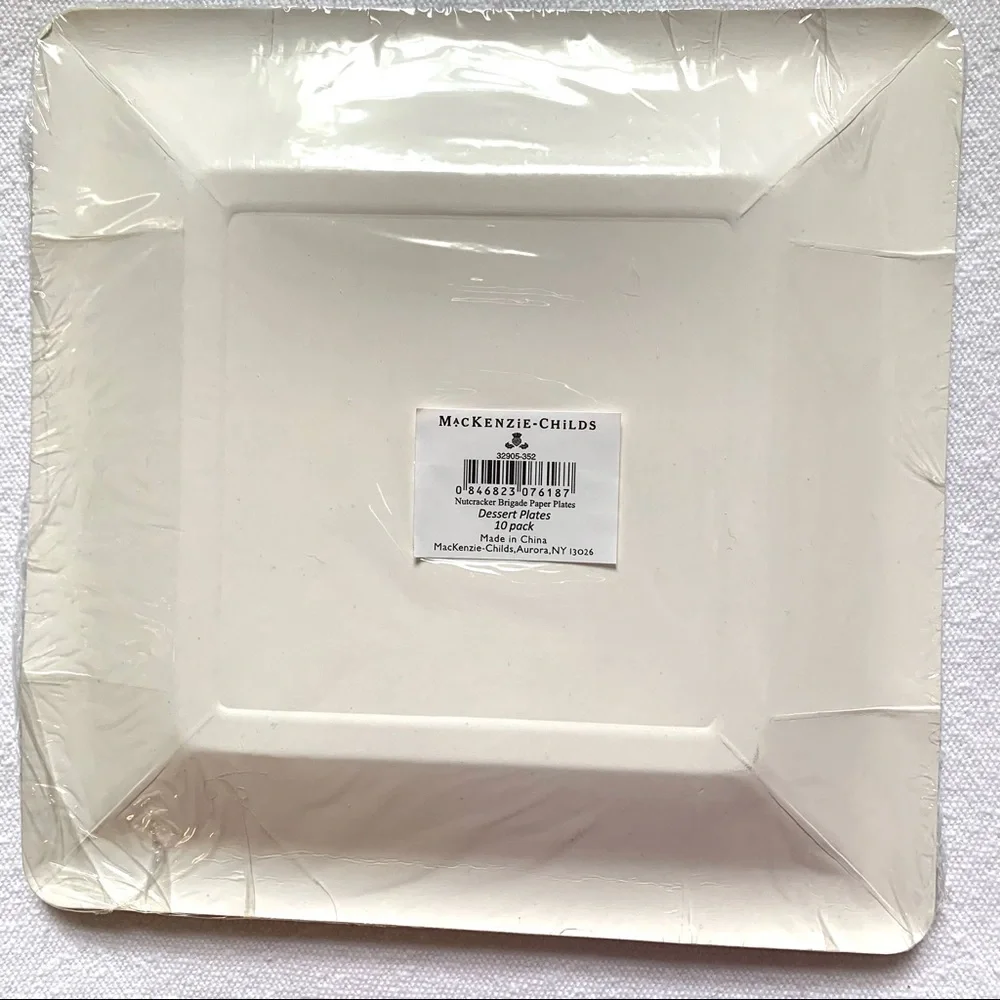 Mackenzie-Childs Nutcracker Brigade dessert plates HTF pkg of 10 plates